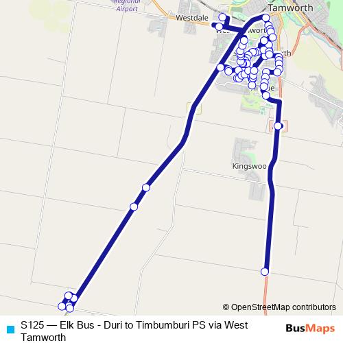 S125 bus Line Map