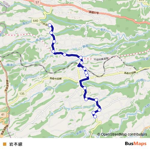 이와모토선 bus Line Map