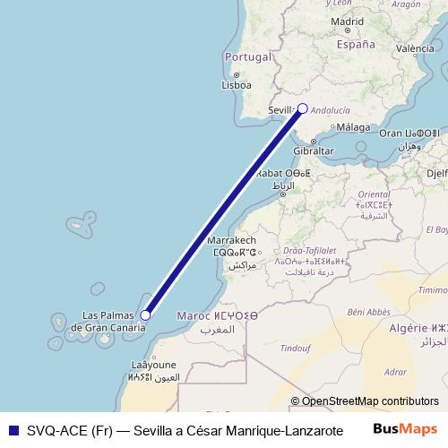 SVQ-ACE (Fr) air Line Map