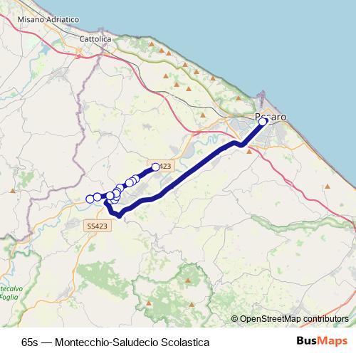65s bus Line Map