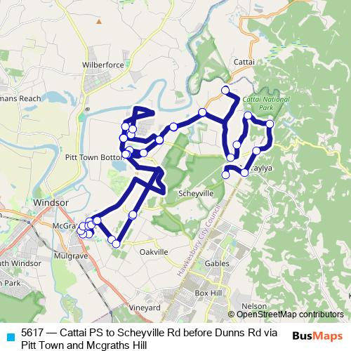 5617 bus Line Map