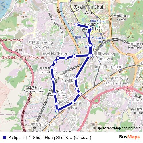 K75p bus Line Map