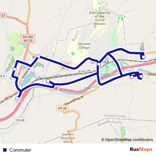 Commuter bus Line Map
