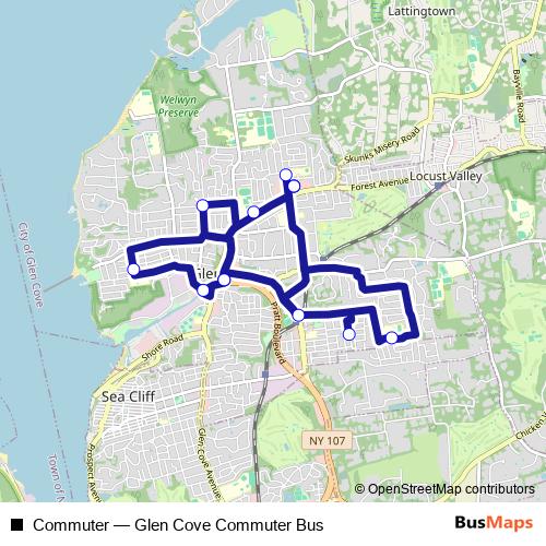 Commuter bus Line Map