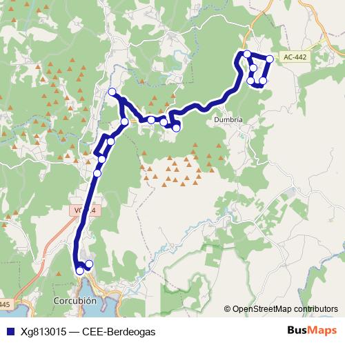 Xg813015 bus Line Map