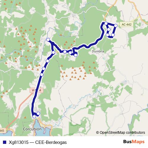 Xg813015 bus Line Map