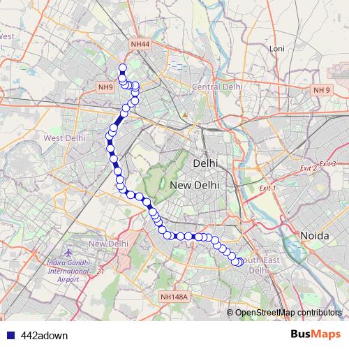 442adown bus Line Map