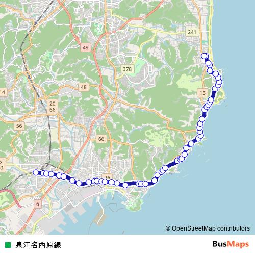 Izumi Ena Nishihara Line bus Line Map