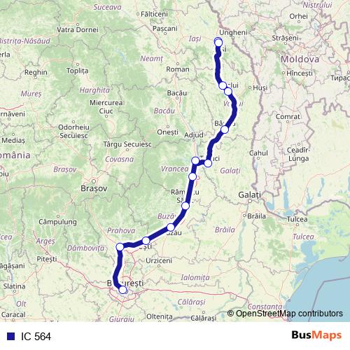 IC 564 rail Line Map