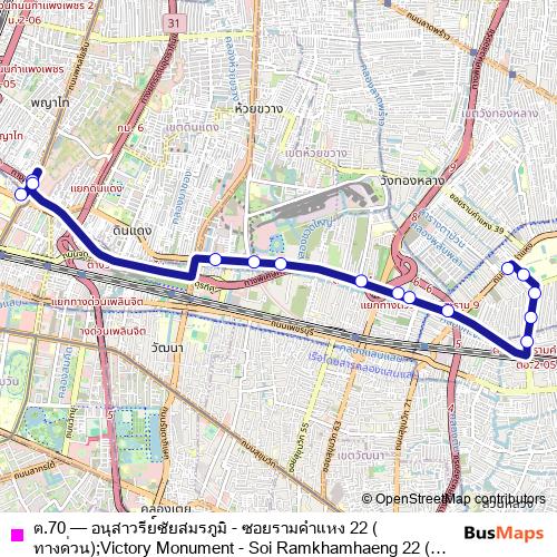 ต.70 bus Line Map