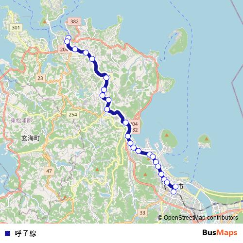 呼子線 bus Line Map