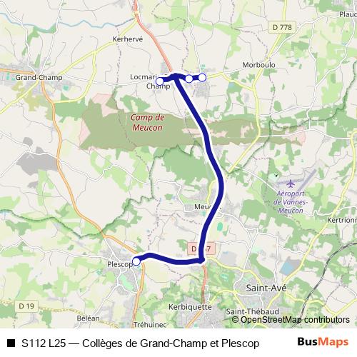 S112 L25 bus Line Map