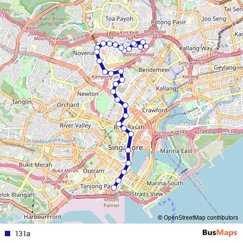 131a bus Line Map