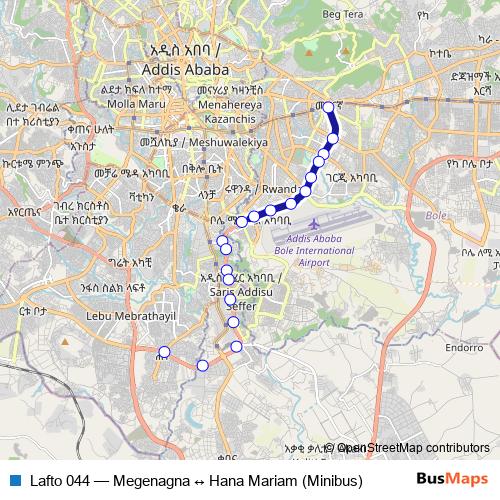 Lafto 044 bus Line Map
