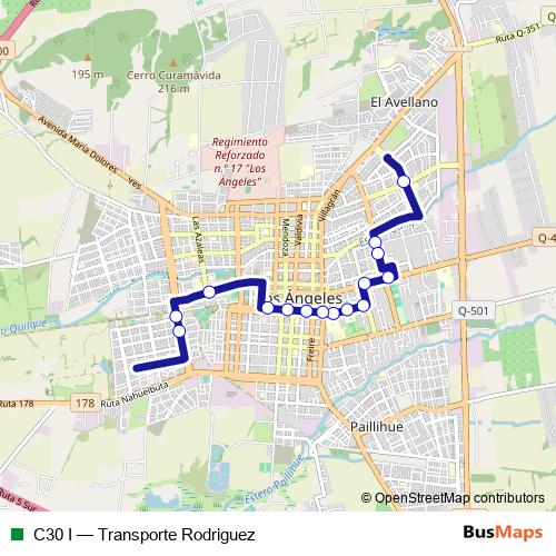 C30 I bus Line Map