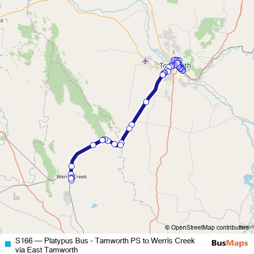 S166 bus Line Map