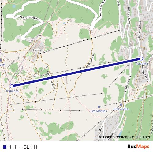 111 cable-car Line Map