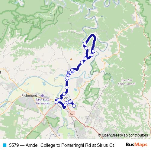 5579 bus Line Map
