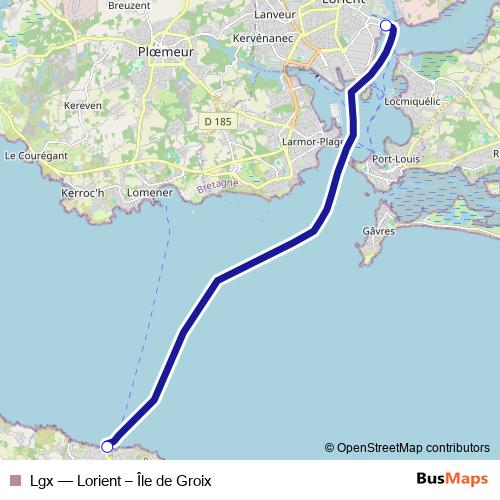 Lgx ferry Line Map
