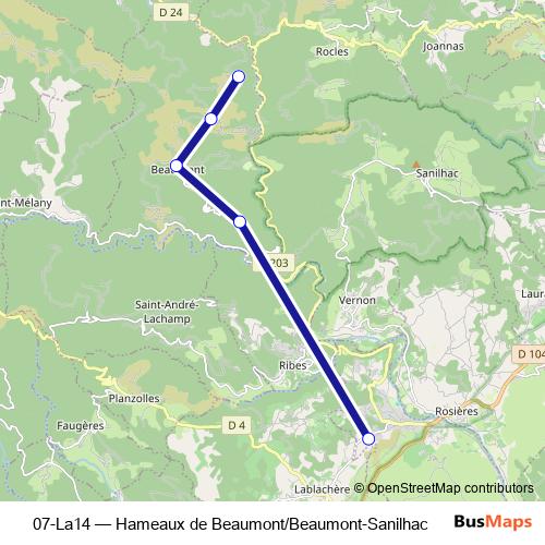 07-La14 bus Line Map