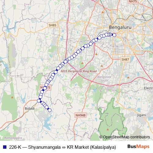226-K bus Line Map