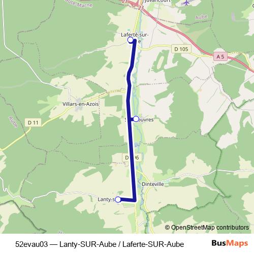 52evau03 bus Line Map