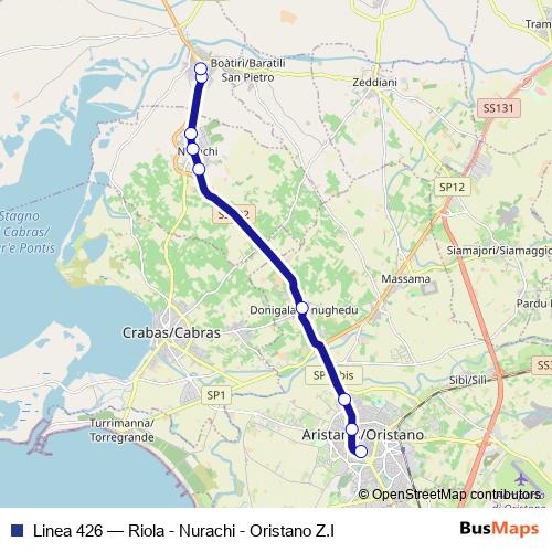 Linea 426 bus Line Map
