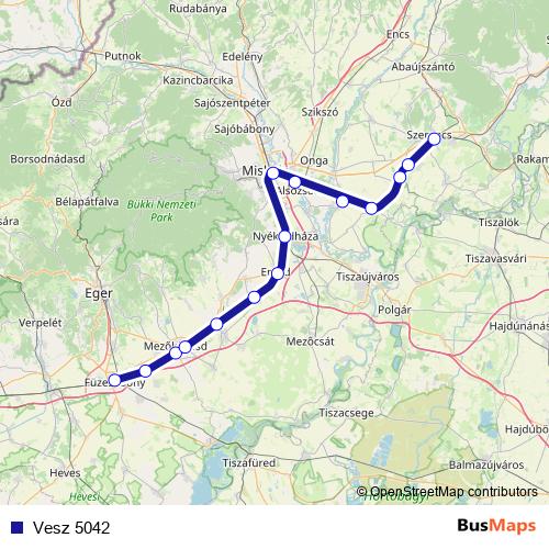 Vesz 5042 rail Line Map