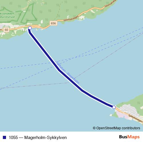 1055 ferry Line Map