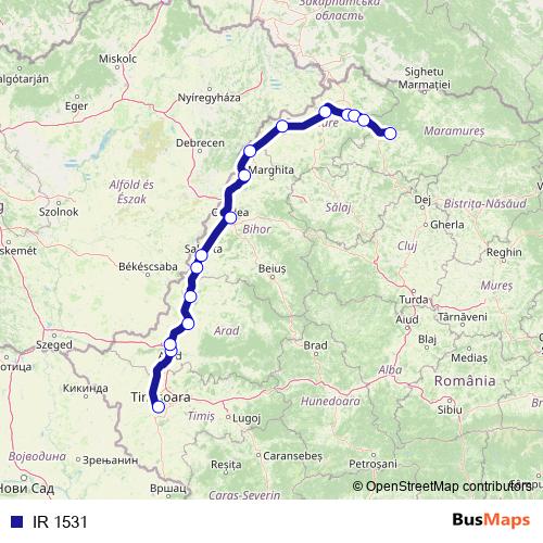 IR 1531 rail Line Map