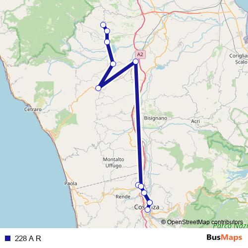228 A R bus Line Map