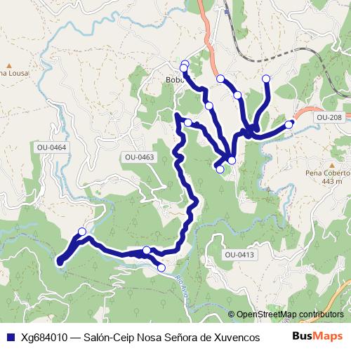 Xg684010 bus Line Map