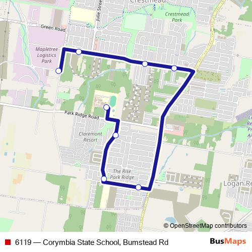 6119 bus Line Map