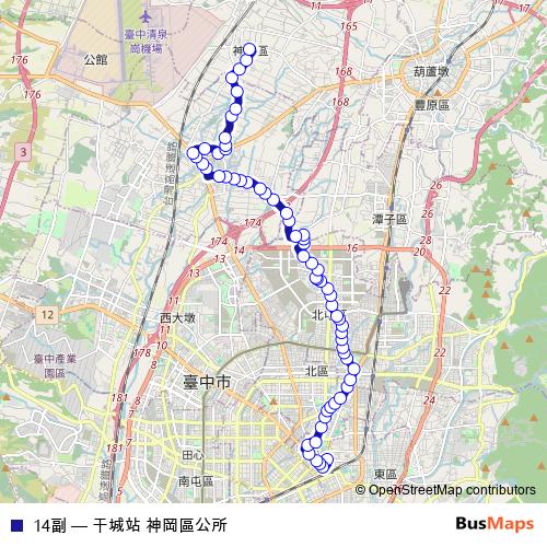 14副 bus Line Map