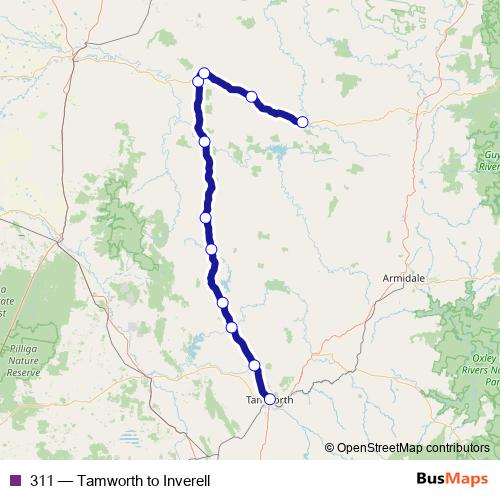 311 bus Line Map