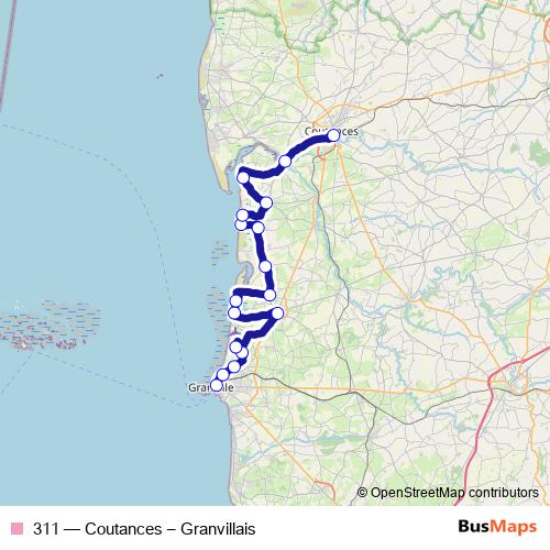 311 bus Line Map