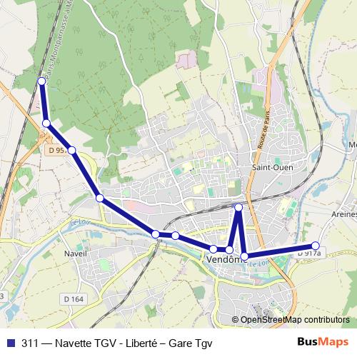 311 bus Line Map