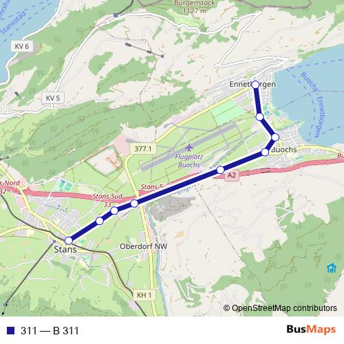 311 bus Line Map