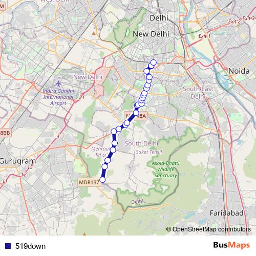 519down bus Line Map