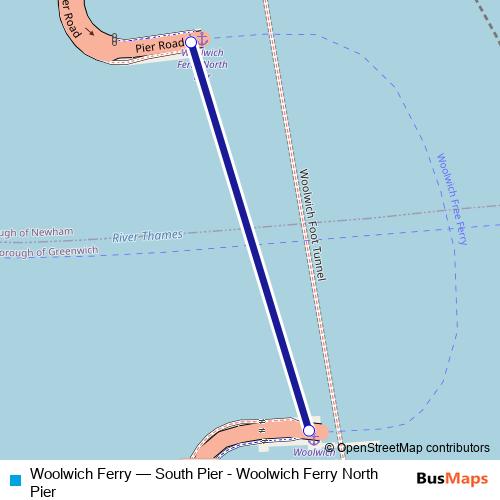 Woolwich Ferry ferry Line Map