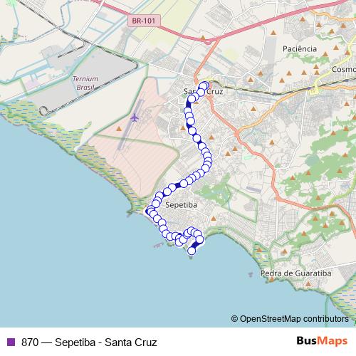 870 bus Line Map