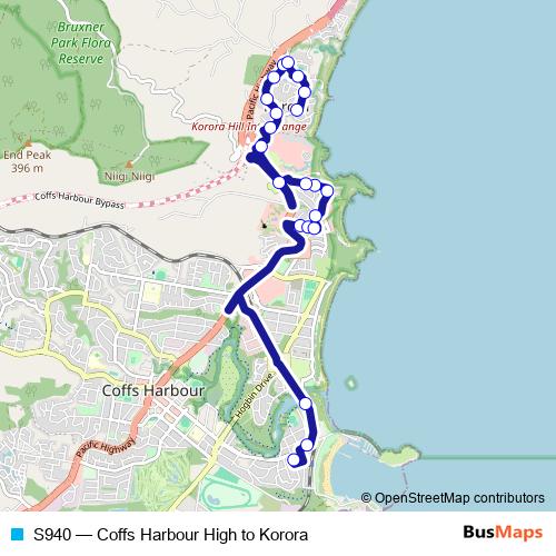 S940 bus Line Map