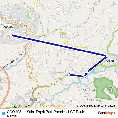 SCO 936 bus Line Map