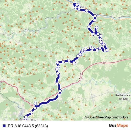 PR A18 0448 5 (63313) bus Line Map
