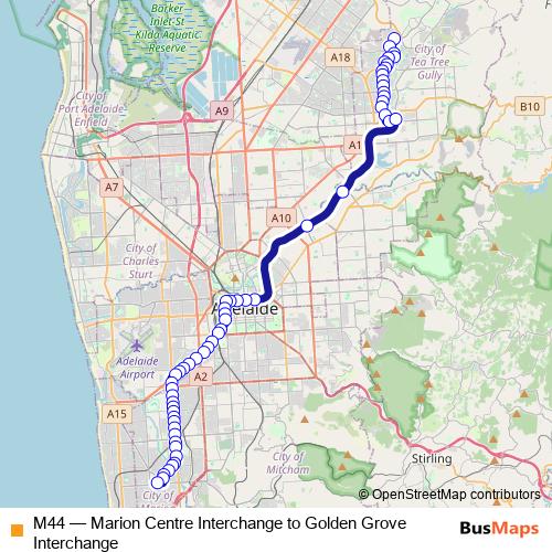 M44 bus Line Map