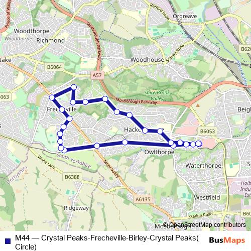 M44 bus Line Map