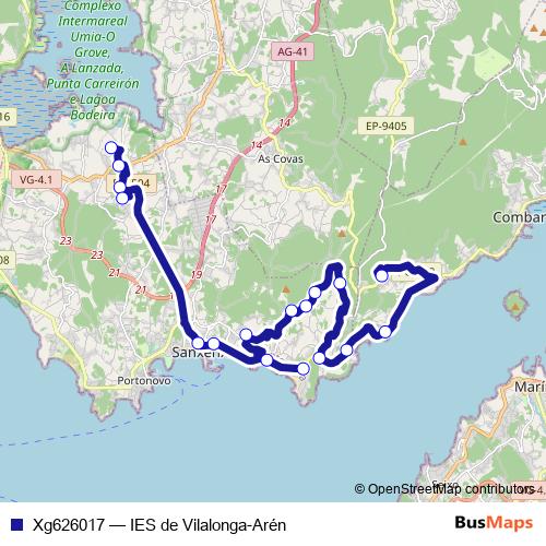 Xg626017 bus Line Map
