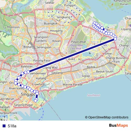 518a bus Line Map