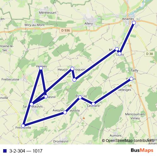 3-2-304 bus Line Map