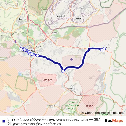 387 bus Line Map